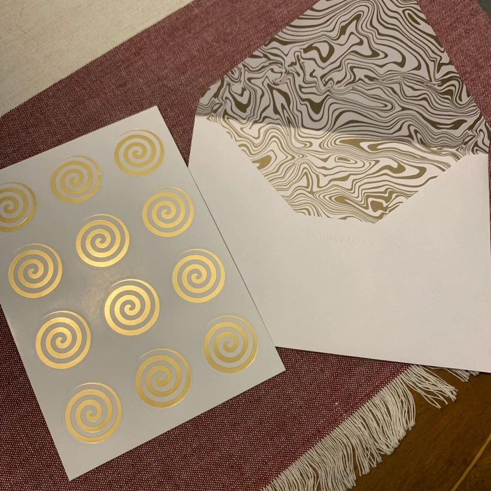 Jonathan Adler New in Sealed Box Explorer Foil Note Cards w Envelopes Seals